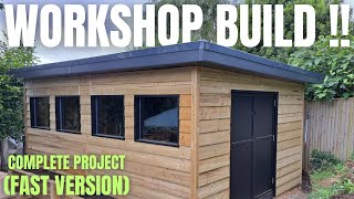 DIY Building a Workshop From Scratch  Complete Build  Fast Version [upl. by Ynamad]