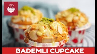 Bademli Cupcake Tarifi  Yumaşacık Beyaz Çikolatalı  Kolay Kek Tarifleri [upl. by Angrist279]