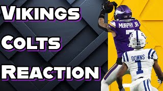 Vikings Colts Reaction amp Breakdown [upl. by Hamnet270]