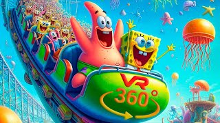 SpongeBob Roller Coasters VR 360° 8K [upl. by Enenej]