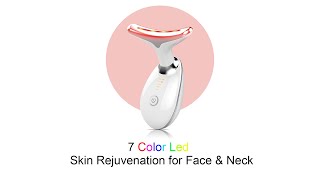 ES1081 7 Color LED Face Skin Rejuvenation device for Face amp Neck [upl. by Auqeenahs]