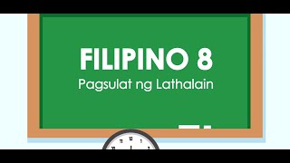 Videoaralin sa Filipino 8 Pagsulat ng Lathalain [upl. by Selohcin]