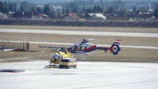 Österreichische Polizei EC135 Klagenfurt Airport Landing [upl. by Nwahsauq]