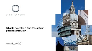 What to expect in a One Essex Court pupillage interview by Anna Boase QC [upl. by Mendoza]