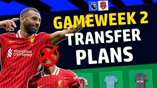 FPL Gameweek 2 Transfer Plans  Salah In Trent Essential FPL 202425 [upl. by Soirtimid]