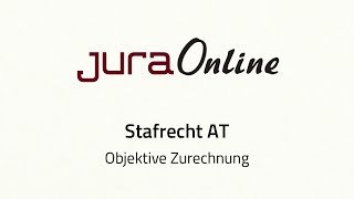 Stafrecht AT  Objektive Zurechnung [upl. by Gnil675]