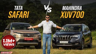 Tata Safari vs Mahindra XUV700 Comparison [upl. by Eneirda]