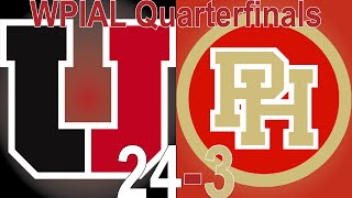 2024 WPIAL 5A Football Quarterfinals 2 Upper St Clair vs 7 Penn Hills Highlights [upl. by Ahsenrad]