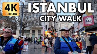 Istanbul Metropolitan City Center Walk  Eminonu  Hagia Sophia  4K Video [upl. by Tenej]