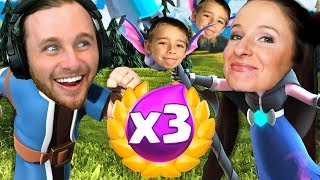 MY SON AND WIFE PLAY CLASH ROYALE 3X ELIXIR [upl. by Reyna]