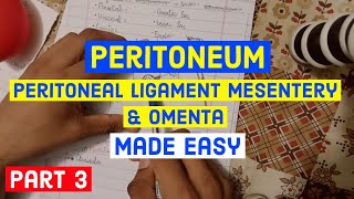 PERITONEAL LIGAMENT MESENTERY amp OMENTA  Abdomen Anatomy [upl. by Aland]