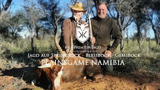 Plainsgame Jagd auf Springbock  Gemsbock  Blessbock in der Kalahari [upl. by Peggir]