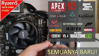 Rakit PC 3 Jutaan 2024  Irit Daya  Ryzen 516GBNVME 512GB Genshin GTA V Valo Apex God Of War [upl. by Norene]