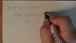 Differential Calculus Finding the derivative of a quadratic equation [upl. by Lennon807]