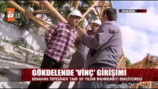 Ankaranın Gökdelendeki Vinç İndirildiMalatya Yunuslar Vinç Atv Haber [upl. by Ardle163]