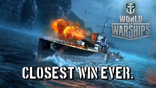 World of Warships  Closest Win Ever [upl. by Noami]