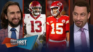 Patrick Mahomes reigns supreme atop Mahomes Mountain Purdy amp Caleb slide  NFL  FIRST THINGS FIRST [upl. by Samal138]