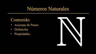 Numeros Naturales y Axiomas de Peano [upl. by Ekez]