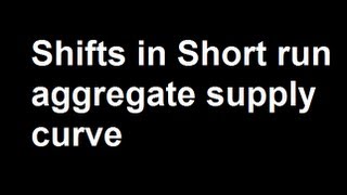 Shifts in Short run aggregate supply curve [upl. by Anyahs]