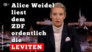 EILT Alice Weidel liest Frau Zimmermann vom ZDF ordentlich die LEVITEN [upl. by Kenward]