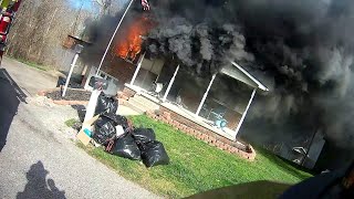 Interior Fire Attack  Helmet Cam  032022 [upl. by Firahs198]