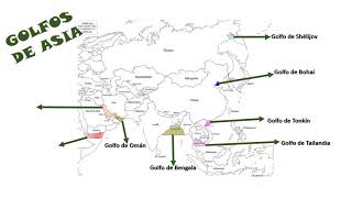 Accidentes geográficos de Asia Golfos 2021 [upl. by Ballinger]