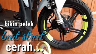 MODIFIKASI BEAT STREETpakai stiker pelek [upl. by Imaon236]