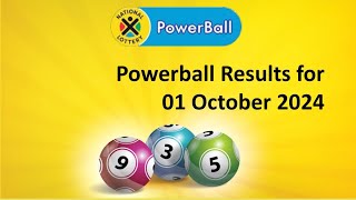 Powerball Results 01 October 2024 [upl. by Jolie]