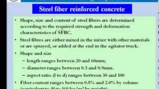 Mod01 Lec14 Fibre reinforced concrete [upl. by Aivuy849]