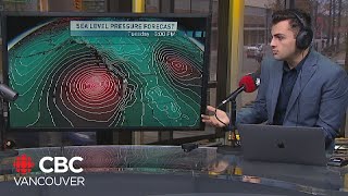 First signs of bomb cyclone impact as winds pick up along Vancouver Island coast [upl. by Asilaj]