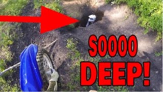 DIRT BIKE CRASHED INTO A HOLE [upl. by Steen757]