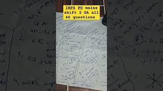 IBPS po mains shift 2 GA ALL 40 questions ibpspo ibpsclerk ibpsrrbpo ibpsrrbclerk [upl. by Audre]