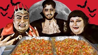 How Vampires Feast A Spooky Skit  Mukbang wBigGuyAppetite LaGordizEats [upl. by Newton]