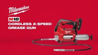 Milwaukee® M18™ Cordless 2Speed Grease Gun Kit 264622CT [upl. by Nauhs]