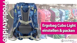 Ergobag Cubo Light Schulranzen  richtig einstellen und bepacken [upl. by Eatnoled20]