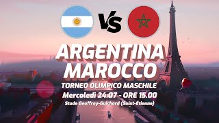 ARGENTINA  MAROCCO  OLIMPIADI PARIGI 2024  DIRETTA LIVE CRONACA STATISTICHE amp CAMPO 3D [upl. by Shandeigh]