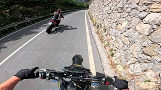 HSQ 701 vs Hypermotard 950 sp [upl. by Korwun]