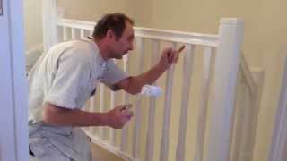 Painting amp decorating How to gloss a staircase [upl. by Anairb774]