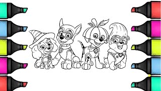 PAW Patrol Halloween Colouring PagesNCS music [upl. by Siddon874]