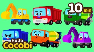 Construction Vehicles Song  More  Compilation  Big Car Songs  Kids Songs  Hello Cocobi [upl. by Akemaj]