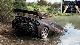 Rebuilding Lamborghini Huracan Super Trofeo EVO Forza Horizon 5 Logitech G29 Stering Wheel Gameplay [upl. by Viridis]