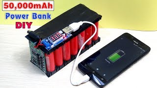 How to Make a 50000 mAh Power Bank from Scrap Laptop Battery [upl. by Akinyt]