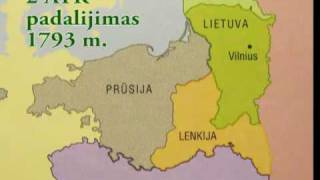 Lietuvos sienos 10092009  LDK žemėlapiai History and borders of Lithuania [upl. by Aernda]