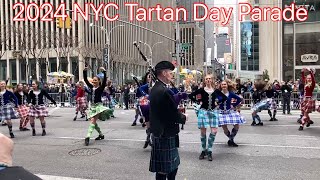 2024 Tartan Day Parade celebrating Scottish Heritage and Culture 纽约格纹日大游行 [upl. by Constantina280]