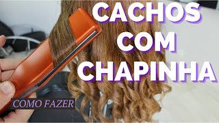 Como fazer CACHOS COM CHAPINHA  PRANCHA  PIASTRA [upl. by Llerahs]