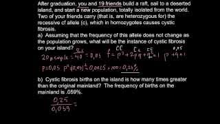 Population genetics  Founder effect problem solution [upl. by Yak]