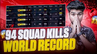 94 SQUAD KILLS WORLD RECORD IN BGMI  GODL LoLzZz [upl. by Sokin]