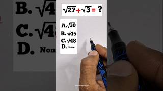 √27  √3 Simplified in Seconds  maths mathstricks mathematics [upl. by Berkin620]