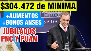 👉CONFIRMADO 💲304472 de MÍNIMA Bono y Aumento de Septiembre para Jubilados y Pensionados de ANSES❗ [upl. by Tine232]