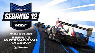 The iRacing 12 Hours of Sebring  Sebring International Raceway  Part 1 [upl. by Rosella]